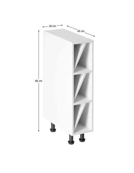 Dulap inferior, AURORA D20W, bucatarie, 20x45x82 cm, PAL melaminat / MDF | MobilaOK