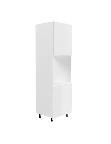 Dulap pentru alimente, alb/alb luciu extra ridicat, dreapta, AURORA D60P | MobilaOK