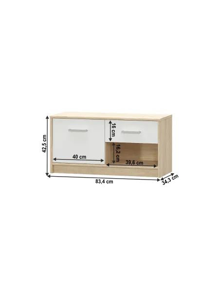 Comodă TEYO, dormitor/living, 83.4x34.3x42.5 cm, PAL melaminat | MobilaOK