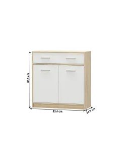Comodă TEYO, dormitor/hol, 83.4x34.3x85.5 cm, PAL melaminat | MobilaOK 2