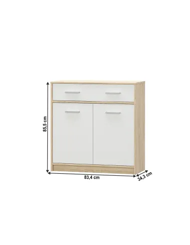 Comodă TEYO, dormitor/hol, 83.4x34.3x85.5 cm, PAL melaminat | MobilaOK
