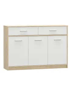 Comodă TEYO SCRIN 3D2S, dormitor/hol, 123.2x34.3x85.5 cm, PAL melaminat | MobilaOK
