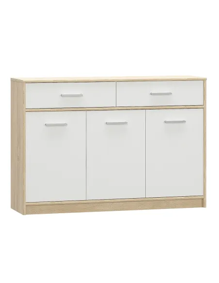 Comodă TEYO SCRIN 3D2S, dormitor/hol, 123.2x34.3x85.5 cm, PAL melaminat | MobilaOK