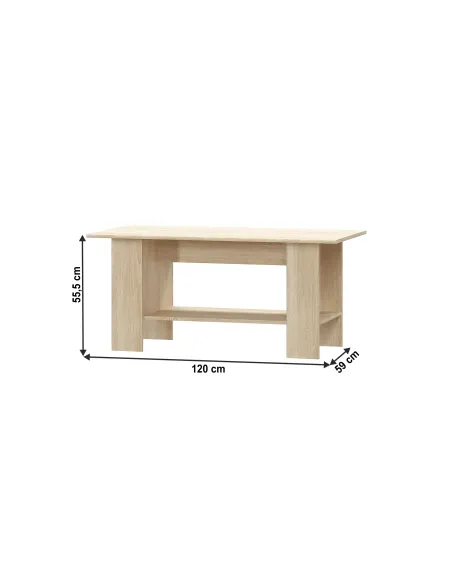 Măsuță de cafea TEYO 120, living, 120x59x55.5 cm, PAL melaminat | MobilaOK