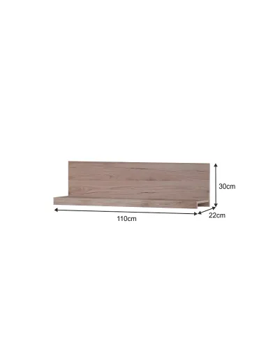 Poliță CHERIS 7, living/dormitor/birou, 110x22x30 cm, PAL melaminat | MobilaOK