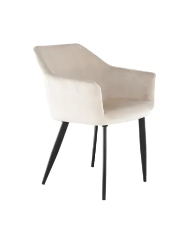 Scaun ODOVEL, living/birou, 56x63x82 cm, material bej, picioare metal | MobilaOK