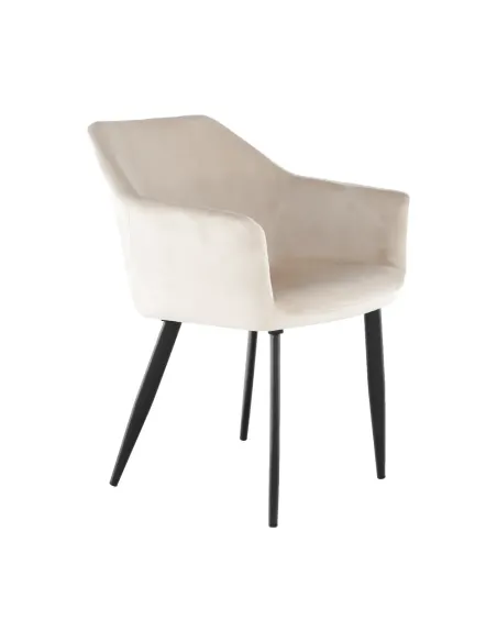Scaun ODOVEL, living/birou, 56x63x82 cm, material bej, picioare metal | MobilaOK