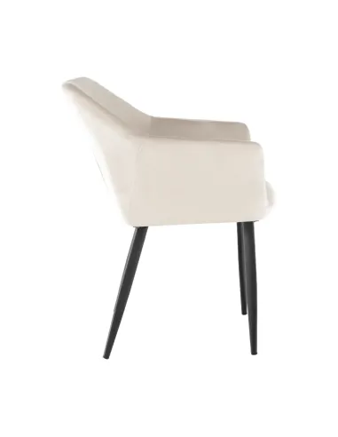 Scaun ODOVEL, living/birou, 56x63x82 cm, material bej, picioare metal | MobilaOK