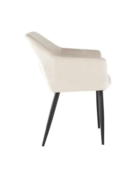 Scaun ODOVEL, living/birou, 56x63x82 cm, material bej, picioare metal | MobilaOK