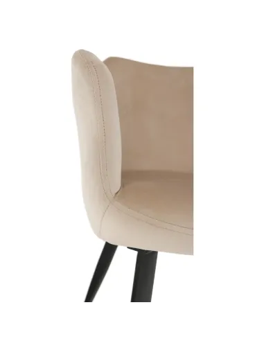 Scaun ODOVEL, living/birou, 56x63x82 cm, material bej, picioare metal | MobilaOK