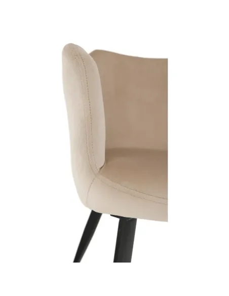Scaun ODOVEL, living/birou, 56x63x82 cm, material bej, picioare metal | MobilaOK
