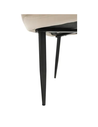 Scaun ODOVEL, living/birou, 56x63x82 cm, material bej, picioare metal | MobilaOK