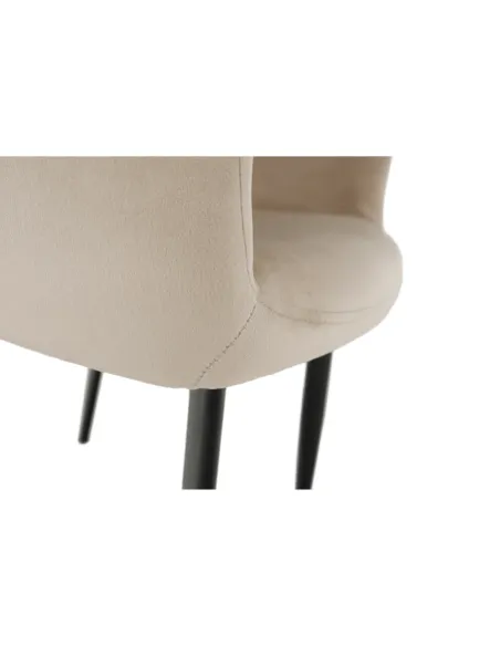Scaun ODOVEL, living/birou, 56x63x82 cm, material bej, picioare metal | MobilaOK