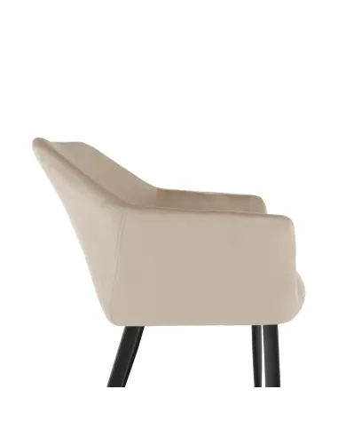 Scaun ODOVEL, living/birou, 56x63x82 cm, material bej, picioare metal | MobilaOK