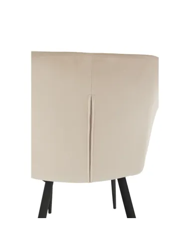 Scaun ODOVEL, living/birou, 56x63x82 cm, material bej, picioare metal | MobilaOK