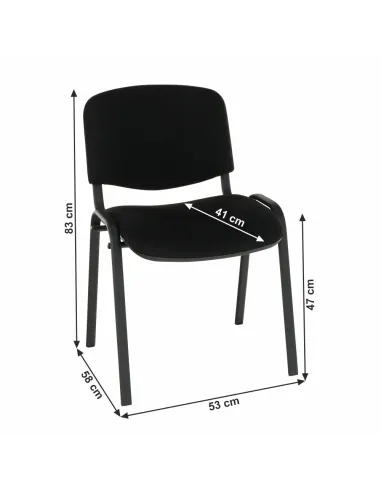 Scaun de birou ISO NEW, birou, 53x58x83 cm, textil și metal, KONDELA | MobilaOK