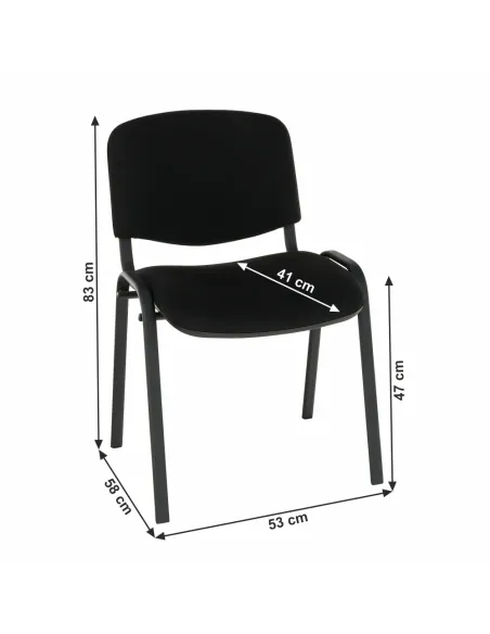 Scaun de birou ISO NEW, birou, 53x58x83 cm, textil și metal, KONDELA | MobilaOK