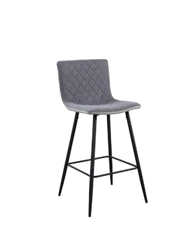Scaun bar TORANA, bucătărie/bar, 41x52x106 cm, Ţesătură/Metal | MobilaOK