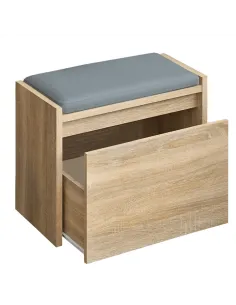 Bancă BERGI, hol/antreu, 60x30x44.8 cm, PAL laminat stejar sonoma | MobilaOK