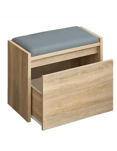 Bancă BERGI, hol/antreu, 60x30x44.8 cm, PAL laminat stejar sonoma | MobilaOK