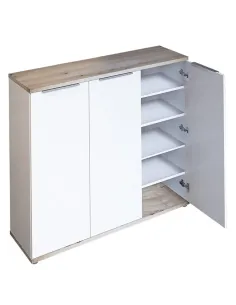 Dulap încălţăminte MODINI, hol/dormitor, 120x35x105 cm, PAL melaminat și metal | MobilaOK