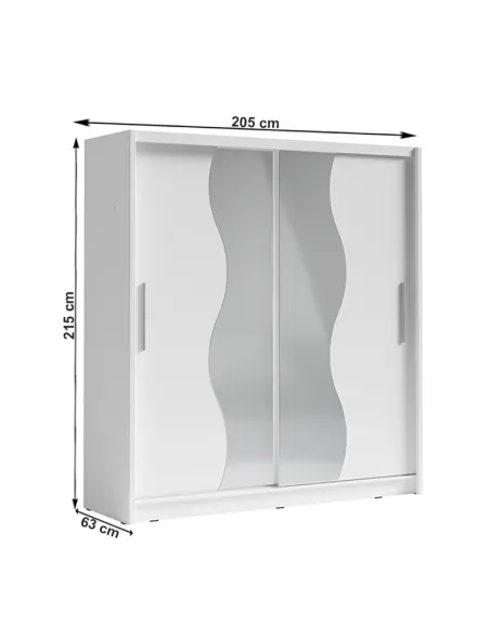 Dulap BIRGAMO TYPE 1 dormitor 205x63x215 cm PAL melaminat | MobilaOK