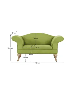 Canapea Colțar, FABRICIO, living, 122x71.5x51 cm, Material textil și lemn | MobilaOK 2