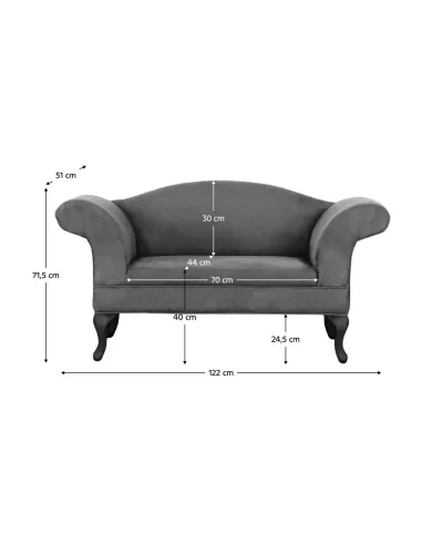 Canapea colțar FABRICIO, living, 122x71.5x51 cm, material textil și lemn | MobilaOK