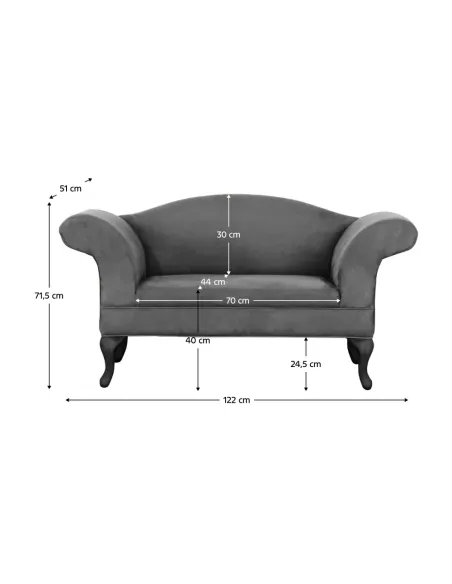 Canapea colțar FABRICIO, living, 122x71.5x51 cm, material textil și lemn | MobilaOK