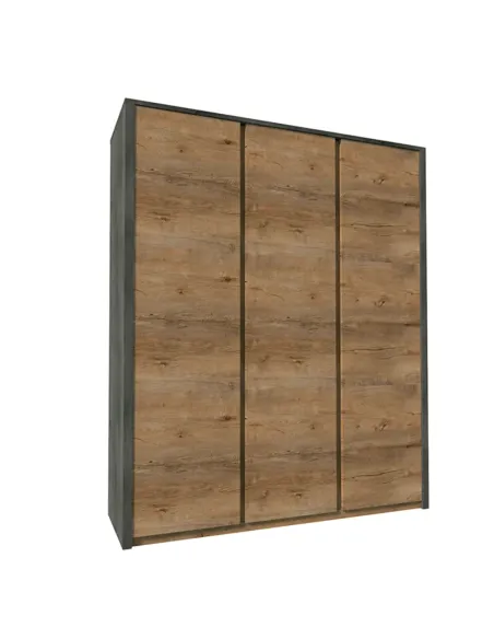 Dulap MONTANA S3D 166x197x53 cm, PAL melaminat stejar | MobilaOK