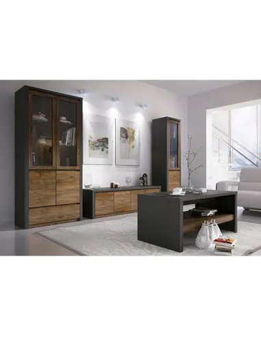 Dulap MONTANA S3D 166x197x53 cm, PAL melaminat stejar | MobilaOK