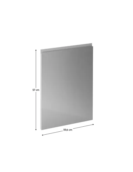Uşă pentru maşina de spălat vase, alb/gri HG extra lucios, 59,6x57, AURORA | MobilaOK