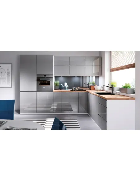 Uşă pentru maşina de spălat vase, alb/gri HG extra lucios, 59,6x57, AURORA | MobilaOK