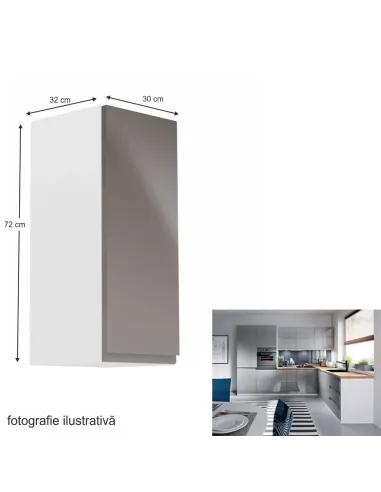 Dulap superior AURORA G30 pentru bucătărie, 30x72x32 cm, PAL melaminat | MobilaOK