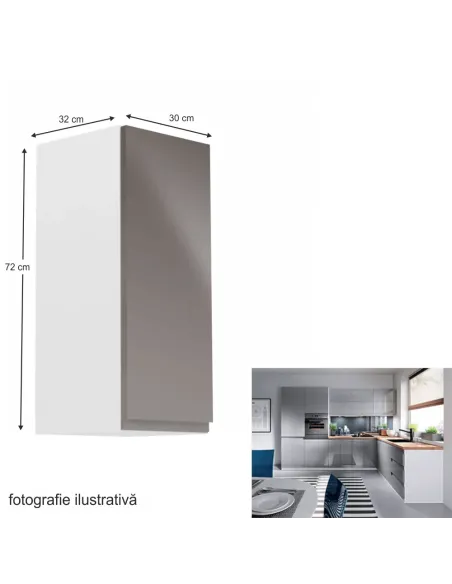 Dulap superior AURORA G30 pentru bucătărie, 30x72x32 cm, PAL melaminat | MobilaOK