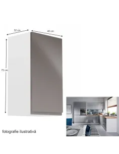 Dulap superior AURORA G40, pentru bucătărie, 40x72x32 cm, PAL melaminat | MobilaOK 2