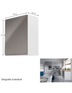 Dulap Superior AURORA G601F Bucătărie 60x72x32 cm PAL Melaminat | MobilaOK 2