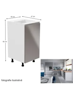 Dulap bucătărie, AURORA D40, bucătărie, 40x82x47 cm, PAL melaminat | MobilaOK 2