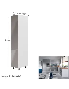 Dulap alimente AURORA D40SP, bucătărie, 40x212x58 cm, PAL melaminat | MobilaOK 2