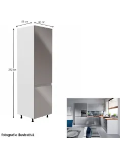 Dulap pentru alimente, AURORA D60R, bucătărie, 60x212x58 cm, PAL melaminat | MobilaOK 2