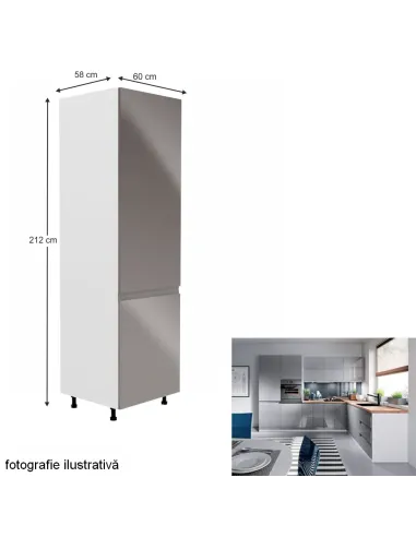 Dulap pentru alimente, AURORA D60R, bucătărie, 60x212x58 cm, PAL melaminat | MobilaOK