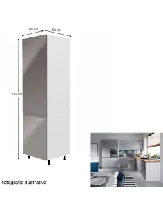 Dulap pentru alimente AURORA D60R, bucătărie, 60x212x58 cm, PAL melaminat | MobilaOK 2