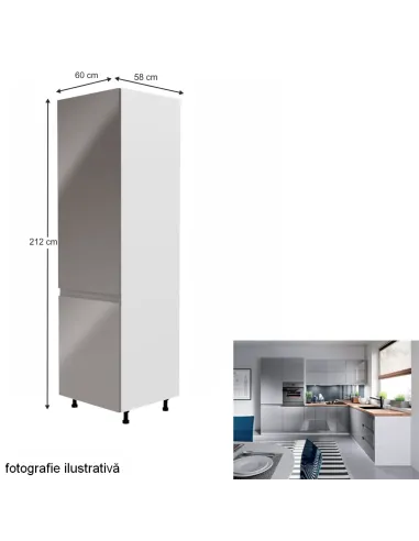 Dulap pentru alimente AURORA D60R, bucătărie, 60x212x58 cm, PAL melaminat | MobilaOK