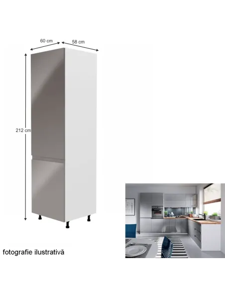 Dulap pentru alimente AURORA D60R, bucătărie, 60x212x58 cm, PAL melaminat | MobilaOK