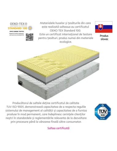 Saltea BE TEMPO VISCO dormitor 140x200 cm spuma cu memorie | MobilaOK