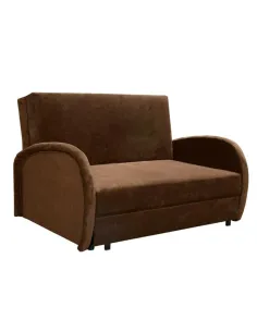 Fotoliu extensibil MILI 2, living, 126x100x81 cm, textil maro | MobilaOK