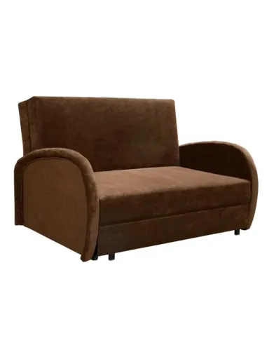 Fotoliu extensibil MILI 2, living, 126x100x81 cm, textil maro | MobilaOK