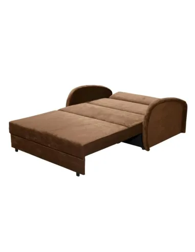 Fotoliu extensibil MILI 2, living, 126x100x81 cm, textil maro | MobilaOK