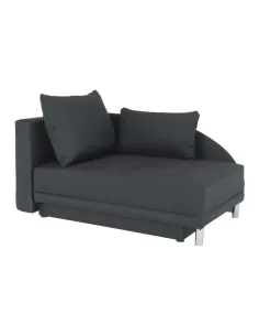 Canapea extensibilă, material textil gri-negru, stânga, LAUREL | MobilaOK
