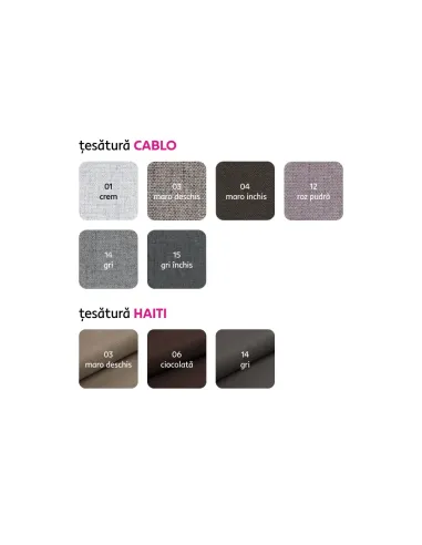 Canapea extensibilă, material textil gri-negru, stânga, LAUREL | MobilaOK